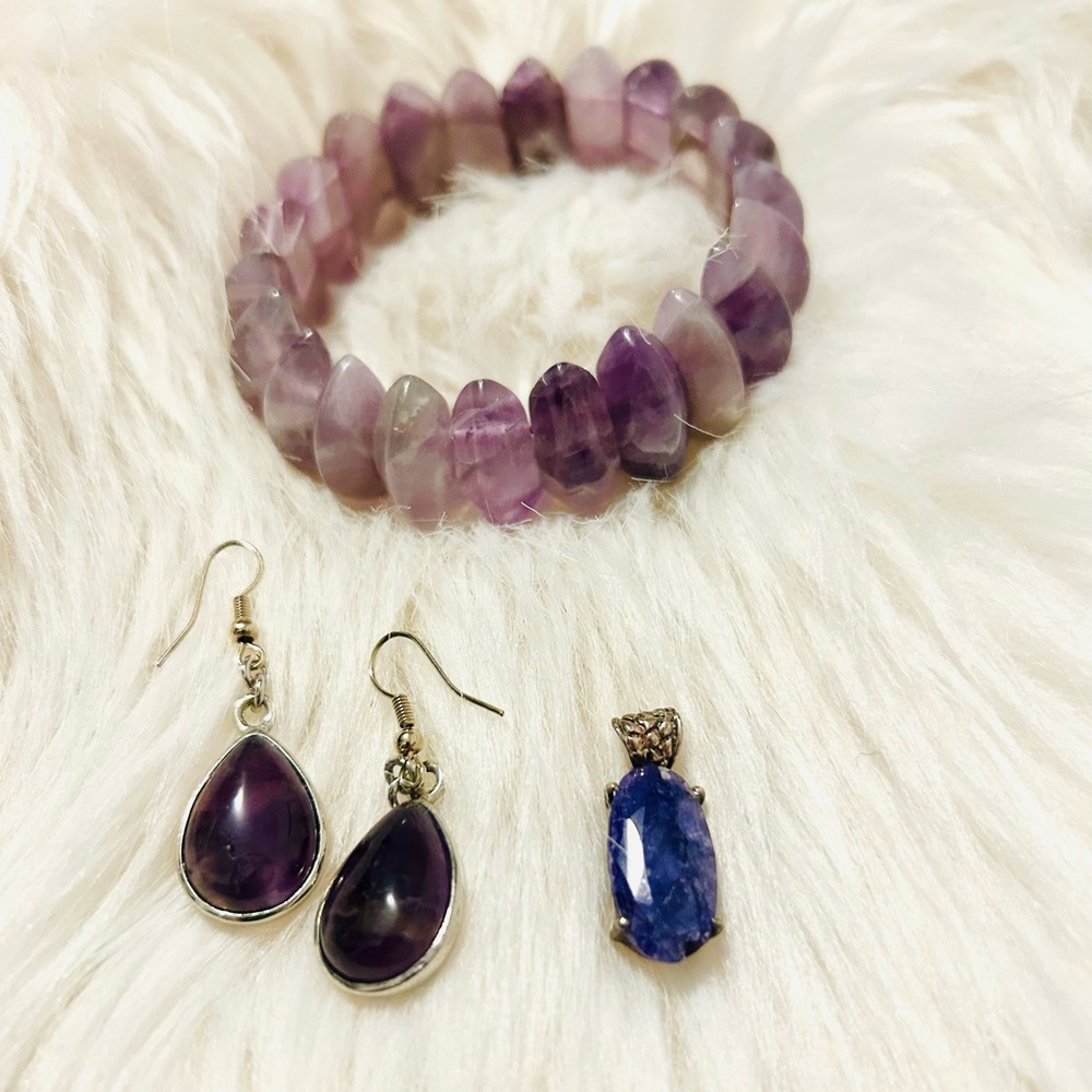 FINAL SALE PRICE Amethyst Purple Jewelry Set